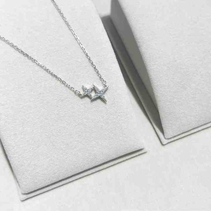Dây chuyền cặp sao 4 cánh